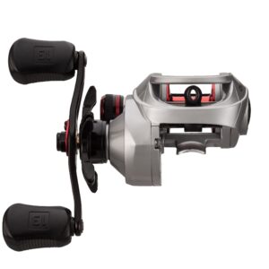 13 FISHING - Origin F1 Baitcast Reel - 6.6:1 Gear Ratio - Right Hand Retrieve (100 Size) (Fresh) - OF1-6.6-RH, Silver/Black/Red