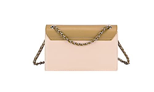 DAVID JONES New Season Party Chain Shoulder Crossbody Small Bag (Vert/Creamy White)