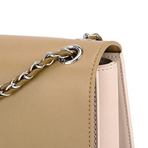 DAVID JONES New Season Party Chain Shoulder Crossbody Small Bag (Vert/Creamy White)