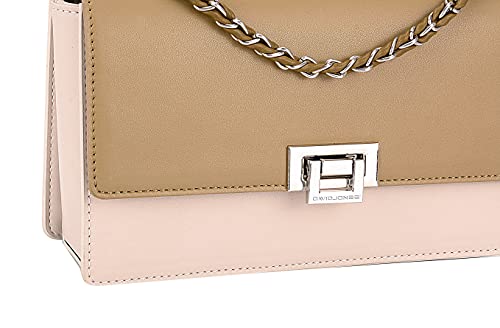 DAVID JONES New Season Party Chain Shoulder Crossbody Small Bag (Vert/Creamy White)