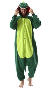 samgu dinosaur onesie costume adult halloween christmas animal one piece pajamas for men women x-large