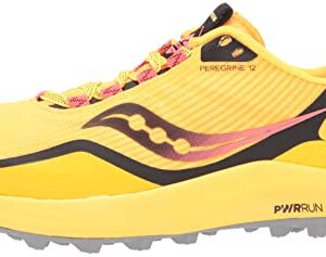 Saucony Women's Core Peregrine 12 Running Shoe, VIZIGLD/VIZIRED, 8