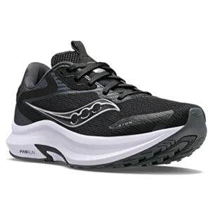 Saucony Women's AXON 2 Running Shoe, Black/White, 7.5