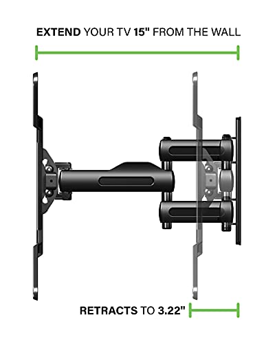 Made for Amazon Universal Full-Motion TV Wall Mount for TVs up to 55" and Compatible with Amazon Fire TVs