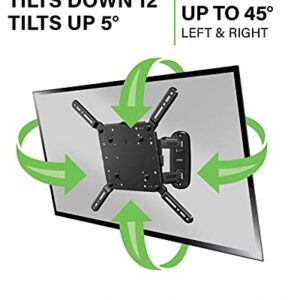 Made for Amazon Universal Full-Motion TV Wall Mount for TVs up to 55" and Compatible with Amazon Fire TVs