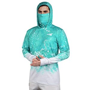 kastking upf 50 fishing hoodie shirt for men and women, long sleeve fishing hiking shirt, breathable moisture wicking, tp,xl