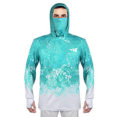 KastKing UPF 50 Fishing Hoodie Shirt For Men And Women, Long Sleeve Fishing Hiking Shirt, Breathable Moisture Wicking, TP,XL