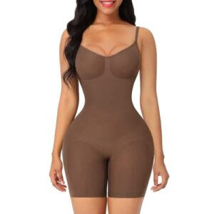 feelingirl shapewear tummy control plus size waist trainer vest fajas colombianas post surgery full body shaper jumpsuit coffee xs/s