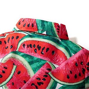 Unique Baby Boys Fun Watermelon Print Short Sleeve Polo Shirts, Red, 12-18 Months = Tag 90