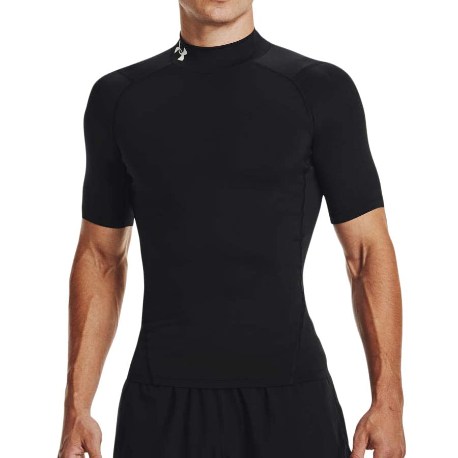 Under Armour Men's Standard HeatGear Short-Sleeve Mock Neck, Black (001), Small