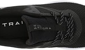 Under Armour Women's Charged Aurora 2 Cross Trainer, Black (001)/Metallic Warm Silver, 7