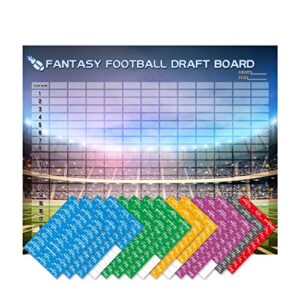 2023 fantasy football draft board kit 12 teams 20 rounds with 528 player sticker labels