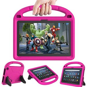fire hd 10 & fire hd 10 plus tablet case for kids(11th generation, 2021 release) - dicekoo lightweight shockproof kid-proof cover with stand for kindle fire hd 10 kids tablet & kids pro tablet - pink