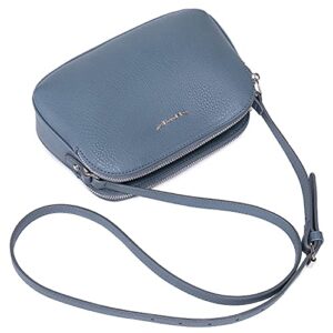 DAVID - JONES INTERNATIONAL. Crossbody Bag for Women, Small Shoulder Purses and Handbags with Vegan Leather, Casual Functional Everyday Purse with Adjustable Strap,Navy Blue Bags