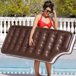 gcxzb swimming ring chocolate sandwich sandwich floating row swimming ring, swimming pool float inflatable toy adult & child floating bed water recreation chair