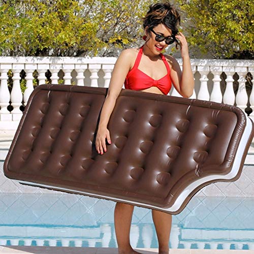 Gcxzb Swimming Ring Chocolate Sandwich Sandwich Floating Row Swimming Ring, Swimming Pool Float Inflatable Toy Adult & Child Floating Bed Water Recreation Chair