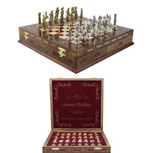 antochia crafts 11 inches custom chess set - personalized chess set - gift idea for son, husband, father and anyone for birthday, anniversary and any occasion, 2 players