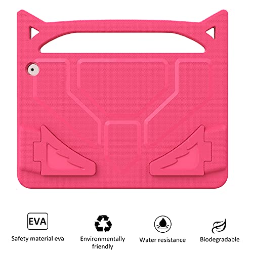 Fire HD 10 Tablet Case for Kids(11th Generation, 2021 Release)-SHREBORN Kids Friendly Shockproof Cover with Handle Stand for All-New Amazon Kindle Fire HD 10 Plus & 10 Kids Pro Tablets-Pink