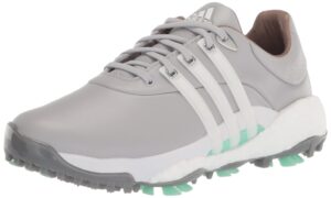 adidas women's tour360 22 golf shoes, grey two/footwear white/pulse mint, 9