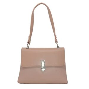 david jones fashion single strap medium shoulder bag w/crossbody strap (pink)