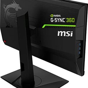 MSI Oculux NXG253R, 25" Gaming Monitor, 1920 x 1080 (FHD), Rapid IPS, 1ms, 360Hz, G-Sync, HDMI, Displayport, Tilt, Swivel, Height Adjustable, Pivot