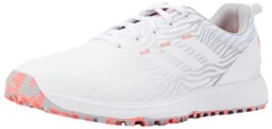 adidas women's s2g spikeless golf shoes, footwear white/footwear white/grey two, 5
