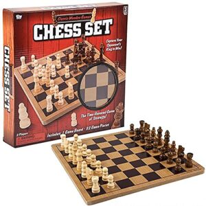 classic wooden board games, great for prizes, 10" (10" wooden chess)