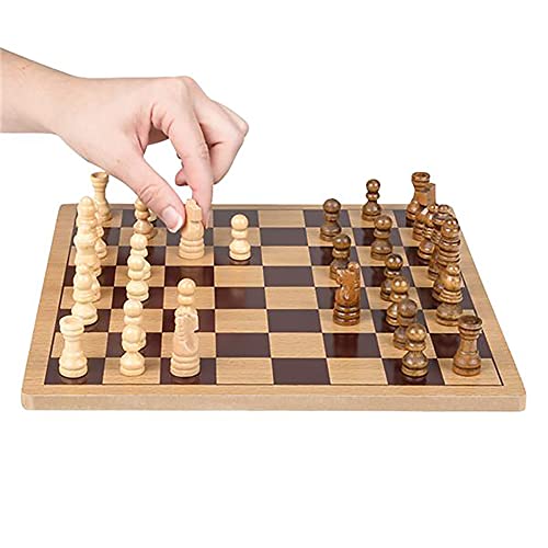 Classic Wooden Board Games, Great for Prizes, 10" (10" Wooden Chess)