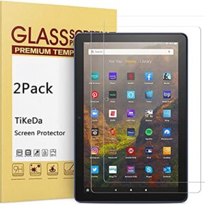 [2 Pack]-TiKeDa Screen Protector for Amazon Kindle Fire HD 10 2021 Tablet /Fire HD 10 Plus/Fire HD 10 Kids/Fire HD 10 Kids Pro Tablet [2021 Release 11th Generation 10.1inch]Tempered Glass High Definition