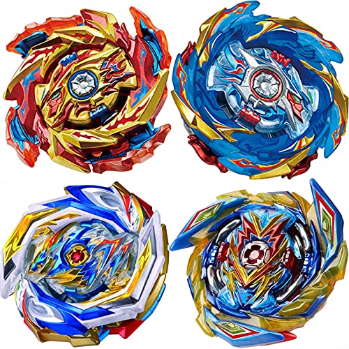 4 Piece Gyros Battle Set Battling Burst Tops with Stickers, Kids Boys Christmas Birthday Party Gift Idea