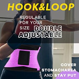 KOOCHY Waist Trainer Belt for Women-Waist Cincher Trimmer Weight Loss Belt-Tummy Control Slimming Body Shaper Belt (Z1-Purple, Small)