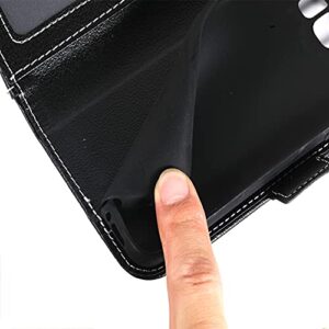 Asuwish Compatible with LG V60 ThinQ V60ThinQ 5G G9 Thin Q Wallet Case Wrist Strap Lanyard Leather Flip Card Holder Stand Cell Accessories Phone Cover for LGV60 V 60 60ThinQ 60V Women Men Black