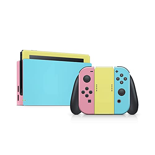 Tacky design Solid Classic Pastel skin Compatible with Nintendo Switch, Colorwave Vinyl 3m styicker Color Blocking Full cover