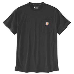 Carhartt Men's Force Relaxed Fit Midweight Short-Sleeve Pocket T-Shirt, Black, Large