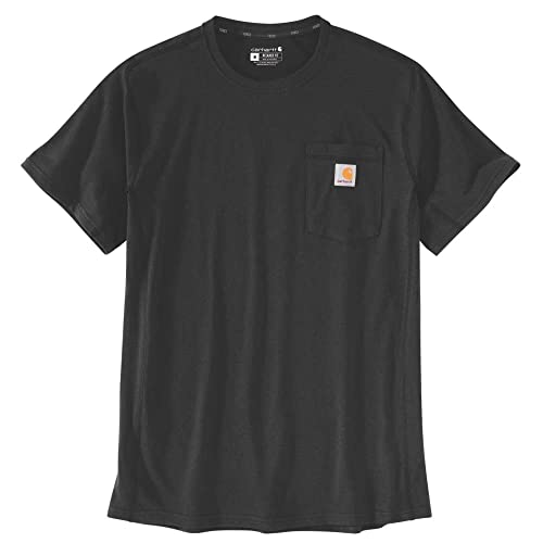 Carhartt Men's Force Relaxed Fit Midweight Short-Sleeve Pocket T-Shirt, Black, Large