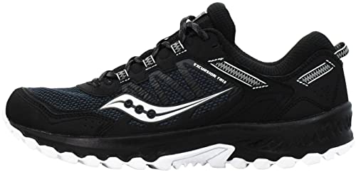 Saucony Women's Versafoam Excursion Tr13 Trail Running Shoe, Black/White, 8