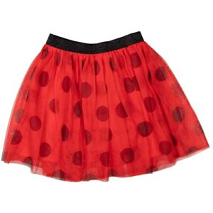 Miraculous Ladybug Rena Rouge Little Girls 3 Piece Outfit Set: T-Shirt Skirt Headband Red 6-6X