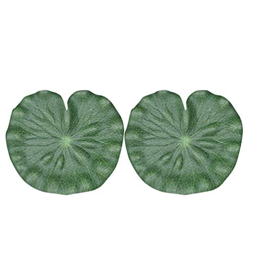PRETYZOOM 10pcs Artificial Lily Pads Simulation Foam Lotus Leaf Floating Lily Pads for Fish Tank Pond Pool Decor (15cm)