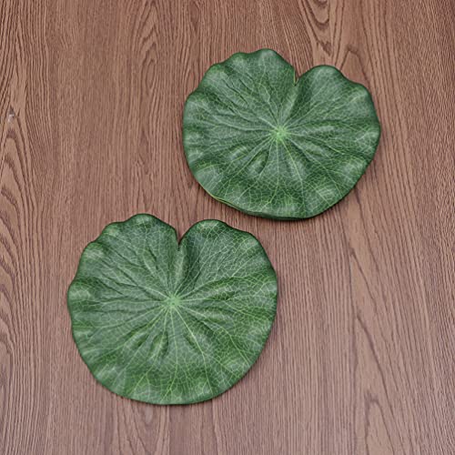 PRETYZOOM 10pcs Artificial Lily Pads Simulation Foam Lotus Leaf Floating Lily Pads for Fish Tank Pond Pool Decor (15cm)