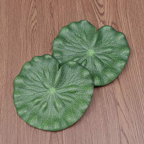 PRETYZOOM 10pcs Artificial Lily Pads Simulation Foam Lotus Leaf Floating Lily Pads for Fish Tank Pond Pool Decor (15cm)