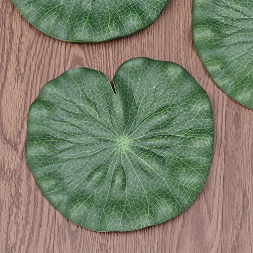 PRETYZOOM 10pcs Artificial Lily Pads Simulation Foam Lotus Leaf Floating Lily Pads for Fish Tank Pond Pool Decor (15cm)