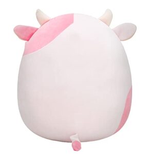 Squishmallows Original 14-Inch Reshma Light Pink Cow with Purple Bandana - Large Ultrasoft Official Jazwares Plush