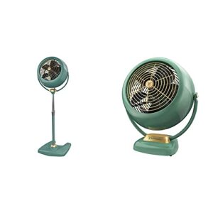 vornado vfan sr. pedestal vintage air circulator fan, green & vfan sr. vintage air circulator fan, green