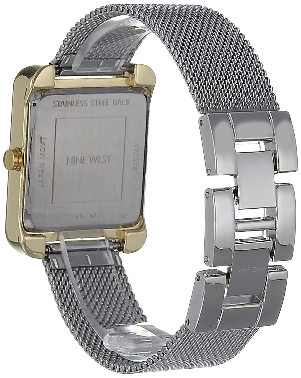 Nine West Women's Japanese Quartz Dress Watch with Stainless Steel Strap, Silver, 18 (Model: NW/2091SVTT)