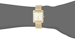 NINE WEST Women's Japanese Quartz Dress Watch with Stainless Steel Strap, Gold, 18 (Model: NW/2090CHGB)