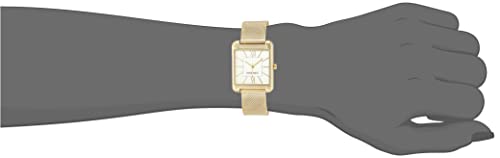 NINE WEST Women's Japanese Quartz Dress Watch with Stainless Steel Strap, Gold, 18 (Model: NW/2090CHGB)