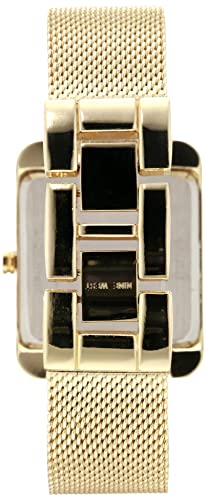 NINE WEST Women's Japanese Quartz Dress Watch with Stainless Steel Strap, Gold, 18 (Model: NW/2090CHGB)