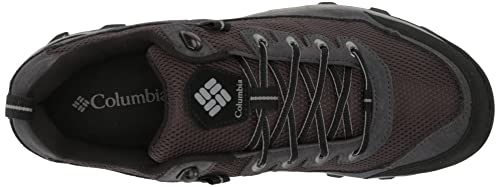 Columbia Men's Valley Pointe Waterproof Hiking Shoe, Shark/Monument, 11 Wide