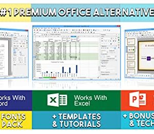 Office Suite 2023 Home & Student Premium | Open Word Processor, Spreadsheet, Presentation, Accounting, and Professional Software for Mac & Windows PC