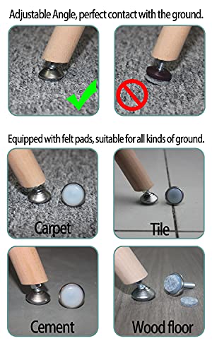 HUAYY Furniture Levelers Swivel Feet,Angle Height Adjustable(1/4-20 Nut Inserts Kits-8 Sets),Heavy Duty Leveling Legs for Table Chairs Cabinets Sofa,with High-Density Self-Adhesive Felt Pads